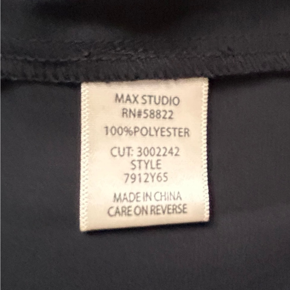 NWT MAX STUDIO Maxi, Sleeveless, Pleated, Polka Dots, Dress, Black & White Large - Picture 9 of 9